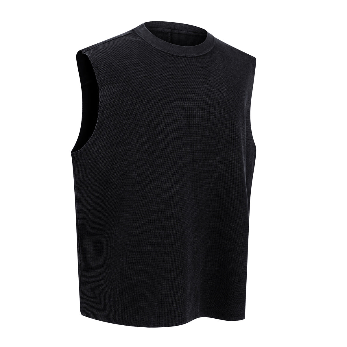 Heavyweight Vintage Washed Knitted Sleeveless Tee 325gsm