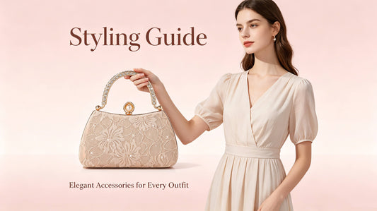 Bridal clutch purse with gold chain shoulder strap