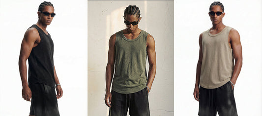Wax‑Dye + Waffle Knit: Why the Men’s Wax‑Dye Waffle Knit Vintage Washed U‑Neck Tank Top Outperforms Basic Cotton