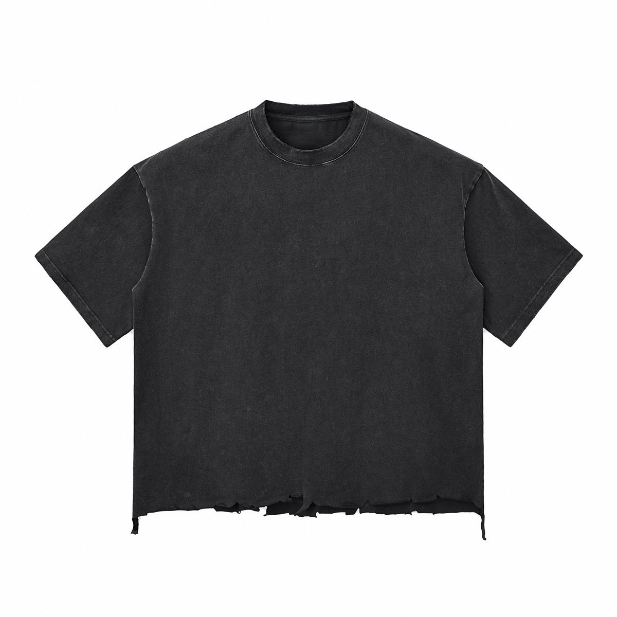 Distressed Oversized Raw Hem Tee