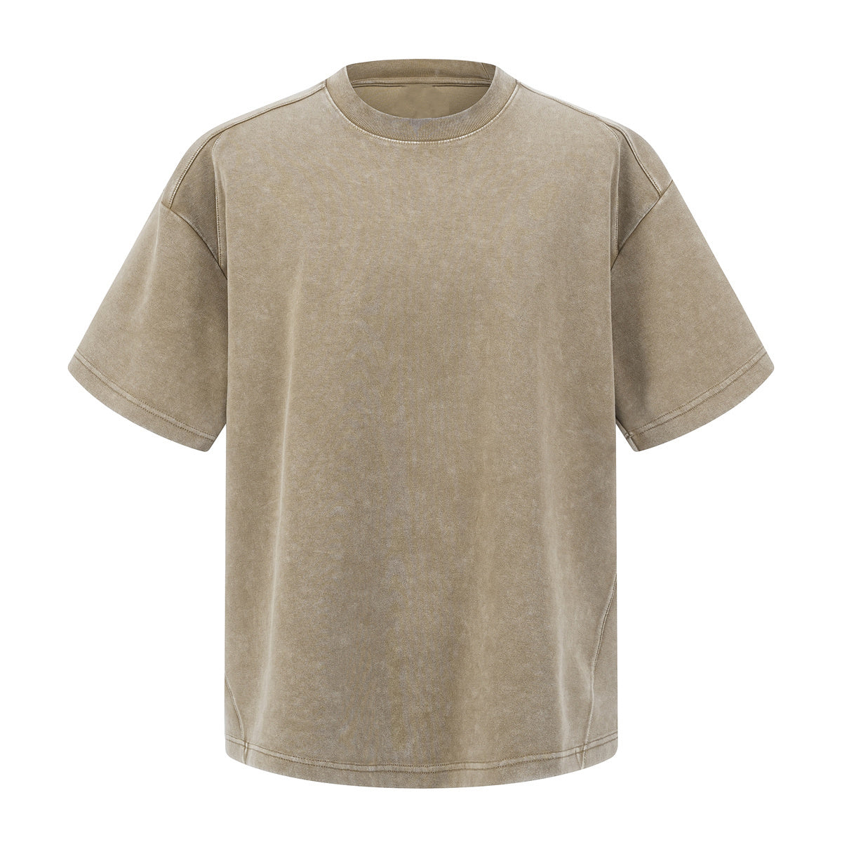 Stone Wash Distressed Short-Sleeve Baggy Tee