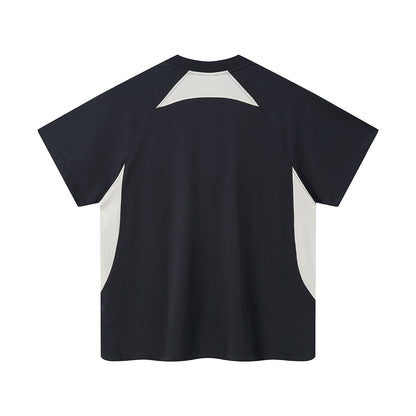 Color Block Oversized Sporty Raglan T-Shirt