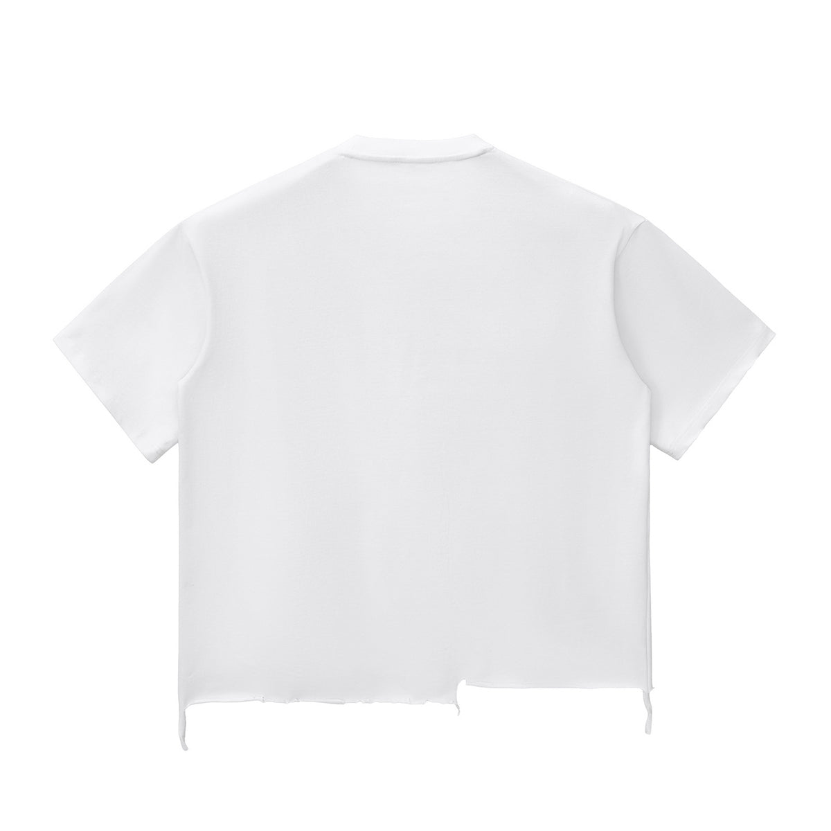 Distressed Oversized Raw Hem Tee