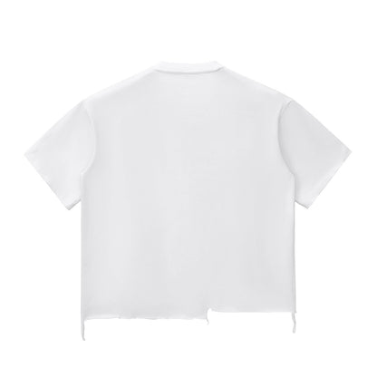 Distressed Oversized Raw Hem Tee