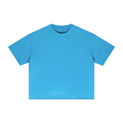 Boxy Raw Edge Washed Loose Short Sleeve Tee