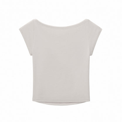 Solid Slim Fit Cropped Hot Girl Tee