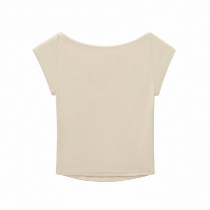 Solid Slim Fit Cropped Hot Girl Tee