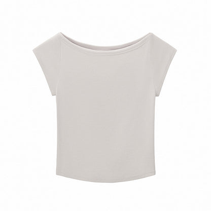 Solid Slim Fit Cropped Hot Girl Tee