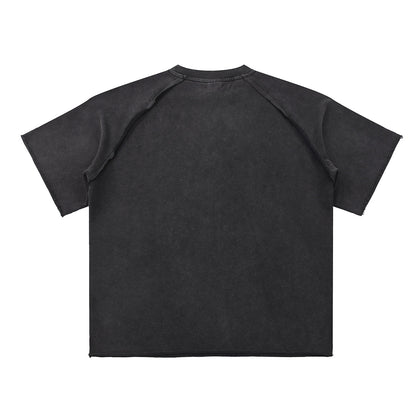 Heavy Washed Wax-Dyed High Street Raglan Tee 350gsm