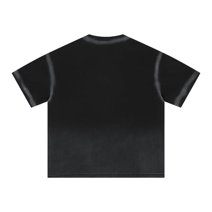 Bold Gradient Fade Oversized Design T-Shirt