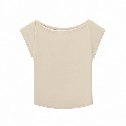 Solid Slim Fit Cropped Hot Girl Tee