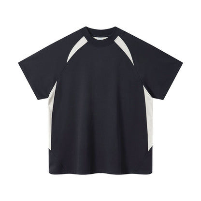 Color Block Oversized Sporty Raglan T-Shirt