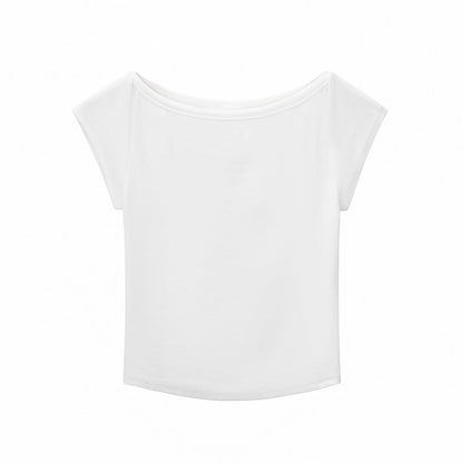 Solid Slim Fit Cropped Hot Girl Tee