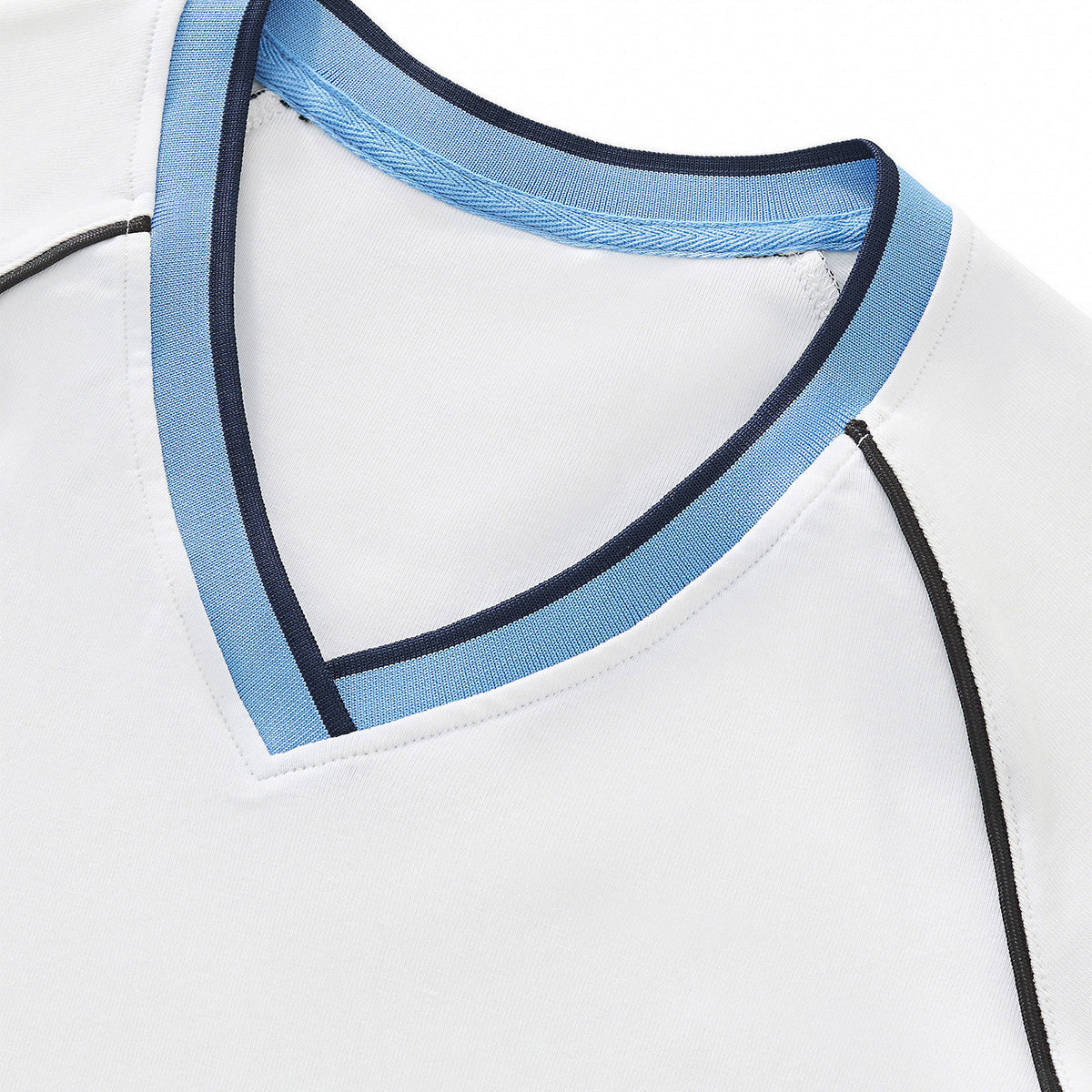 Contrast V-Neck Slim Fit Cropped Y2K Tee
