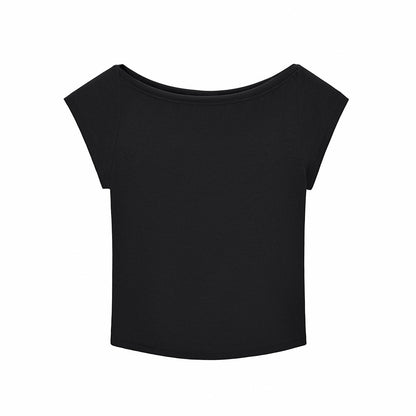 Solid Slim Fit Cropped Hot Girl Tee