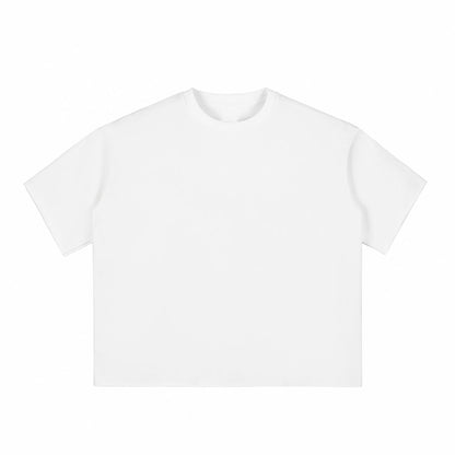 Boxy Cropped Raw Edge T-Shirt