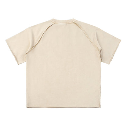 Heavy Washed Wax-Dyed High Street Raglan Tee 350gsm