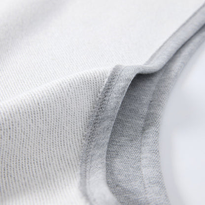 Sleeveless Boxy Fit Crewneck Sweatshirt Vest