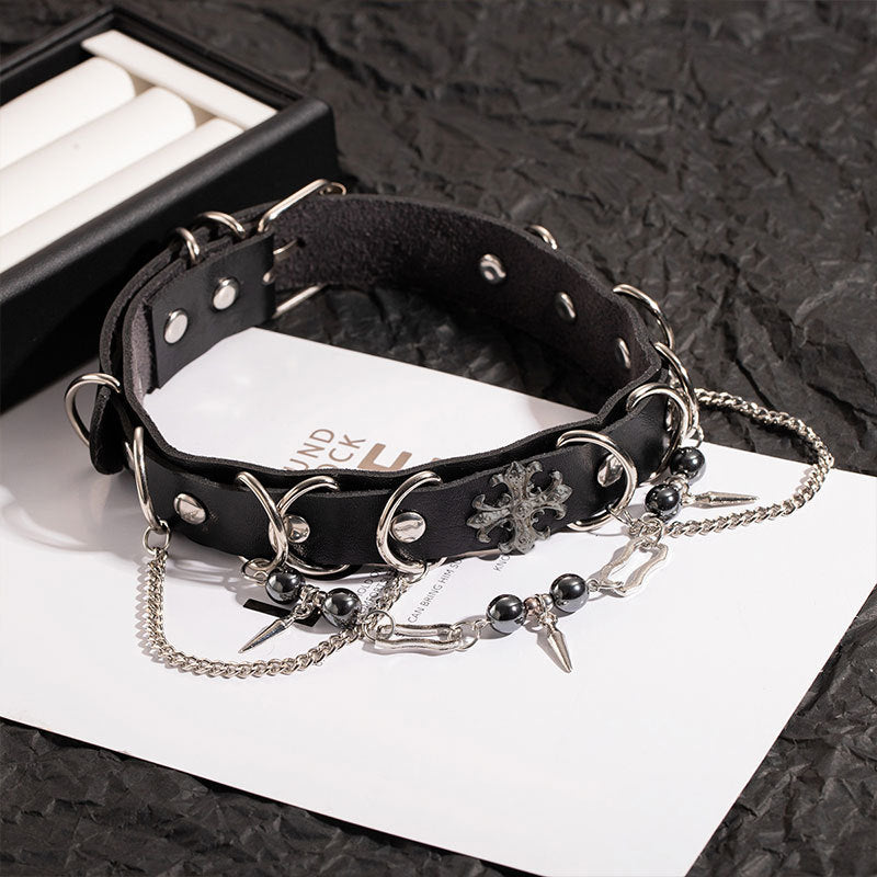 Gothic O-Ring Choker Necklace