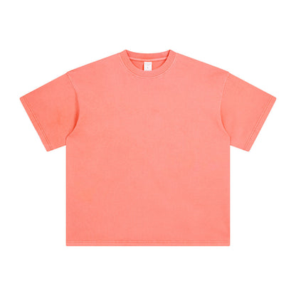 250gsm heavyweight tee with raw distressed texture finish