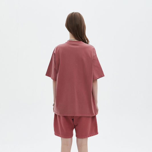 Raw edge distressed tee with relaxed oversized fit for street style