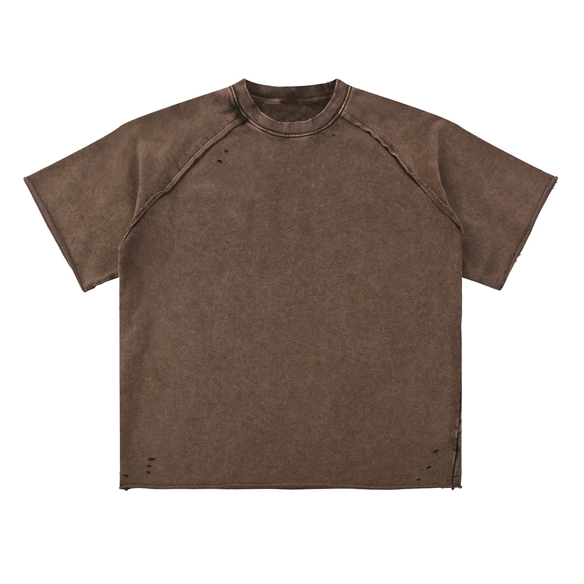 Heavy Washed Wax-Dyed High Street Raglan Tee 350gsm