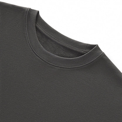 Boxy Cropped Raw Edge T-Shirt