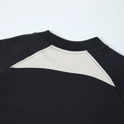 Color Block Oversized Sporty Raglan T-Shirt