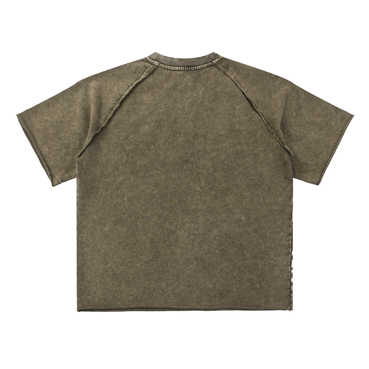 Heavy Washed Wax-Dyed High Street Raglan Tee 350gsm