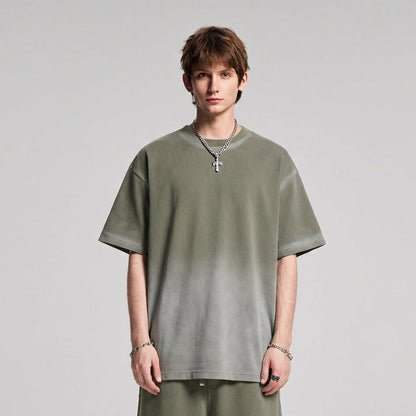 Bold Gradient Fade Oversized Design T-Shirt