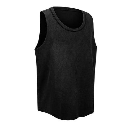 Wax-Dye Waffle Knit Vintage Washed U-Neck Tank Top