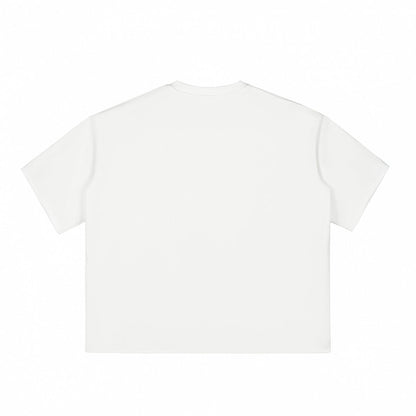 Boxy Cropped Raw Edge T-Shirt
