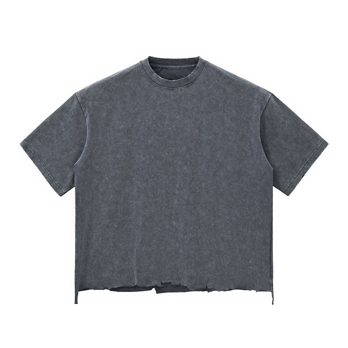 Distressed Oversized Raw Hem Tee