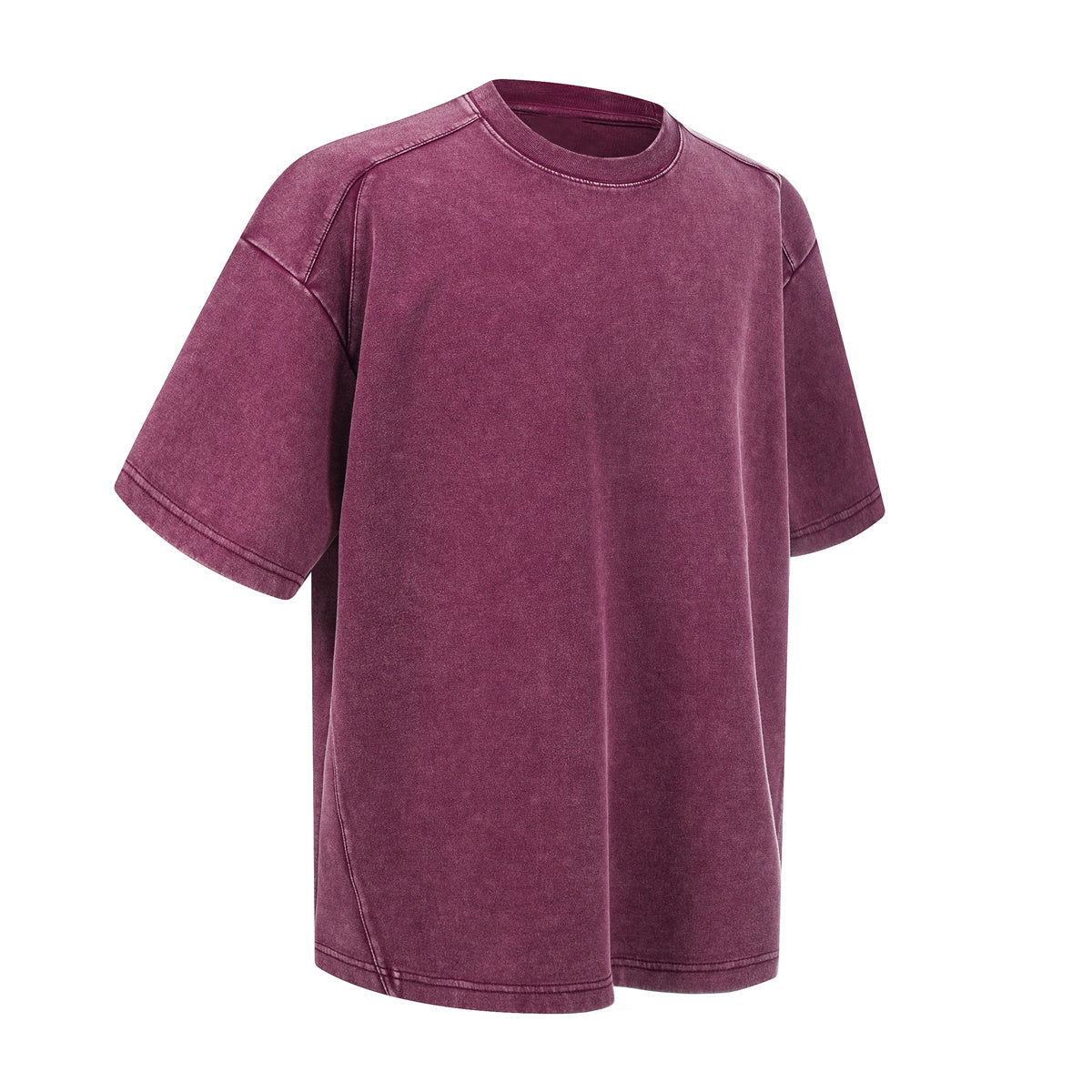 Stone Wash Distressed Short-Sleeve Baggy Tee