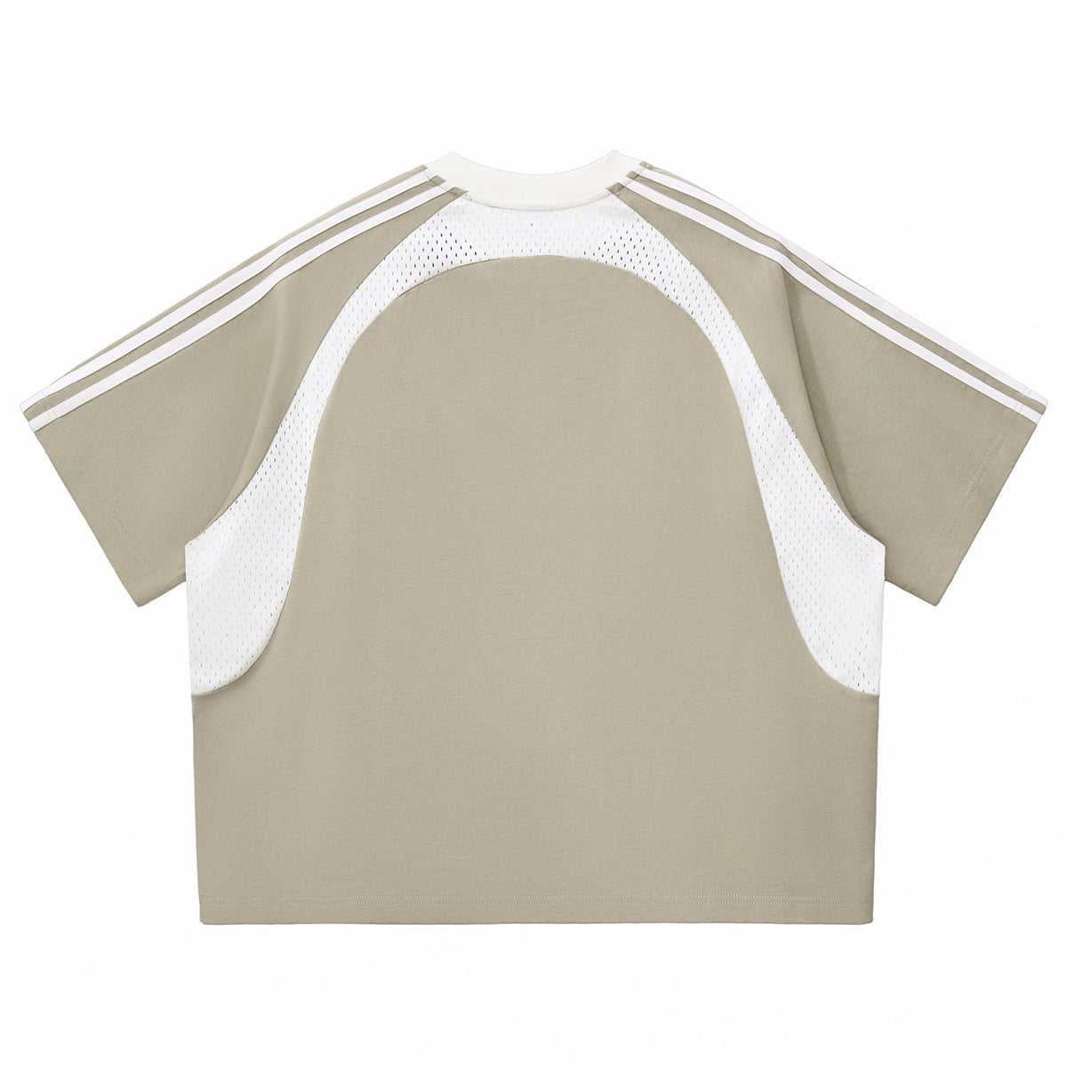 Raglan Sleeve Mesh Panel Sporty Tee