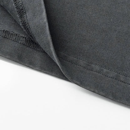 Rivet Detail Washed Boxy Fit T-Shirt