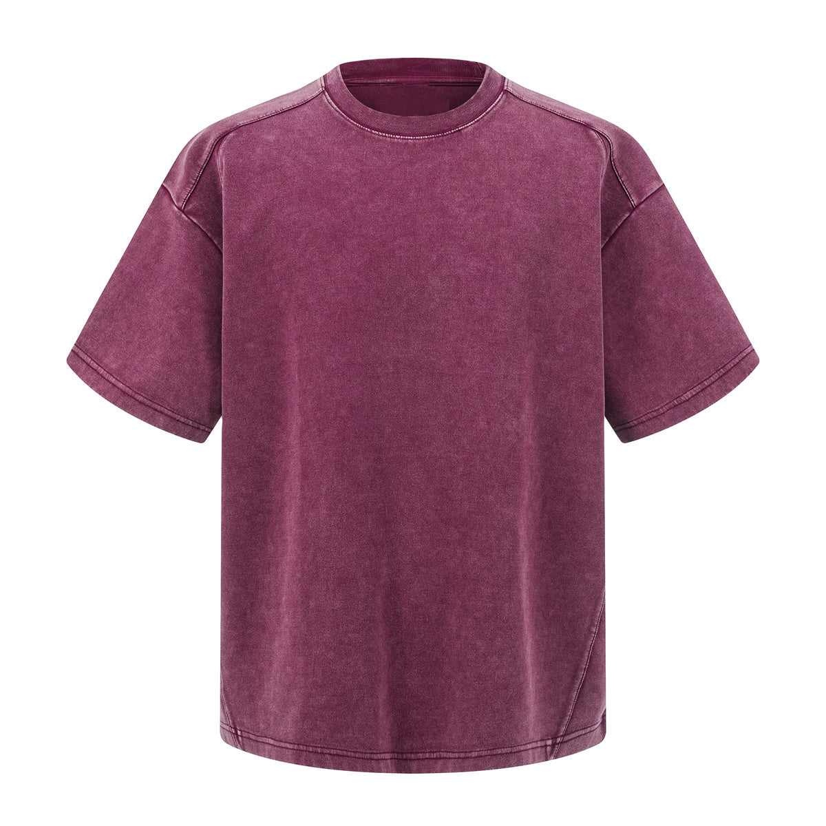 Stone Wash Distressed Short-Sleeve Baggy Tee