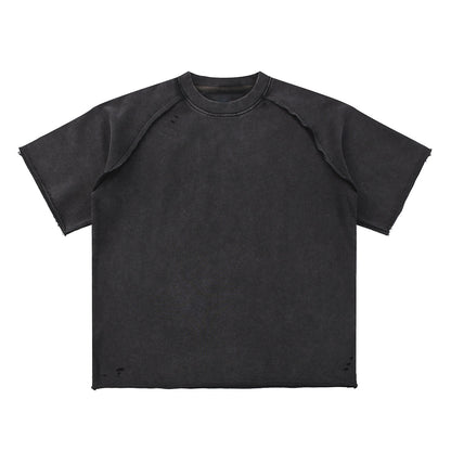 Heavy Washed Wax-Dyed High Street Raglan Tee 350gsm