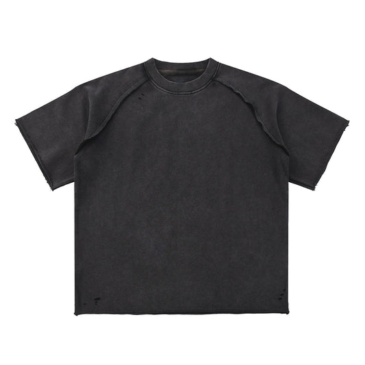 Heavy Washed Wax-Dyed High Street Raglan Tee 350gsm