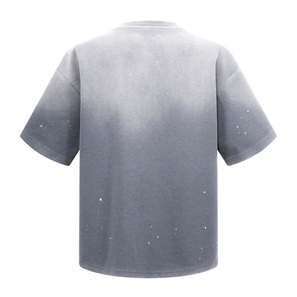 Splatter Dye Washed Distressed Air Mamba Cotton Tee