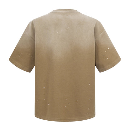 Splatter Dye Washed Distressed Air Mamba Cotton Tee
