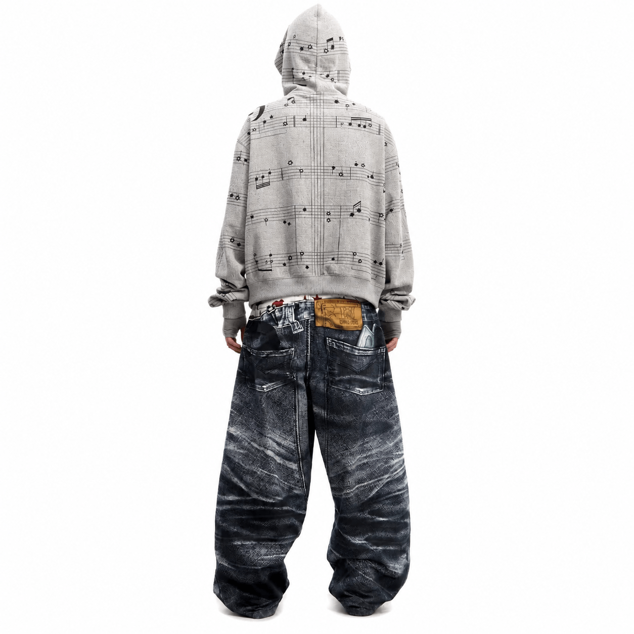 Oversized wide leg streetwear denim pants