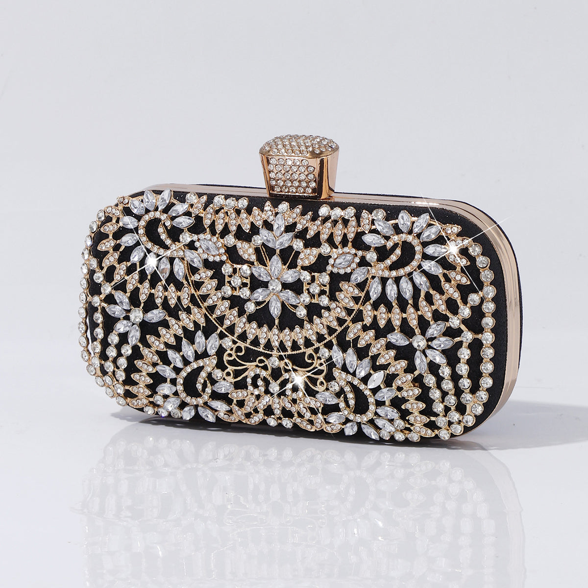 Sparkling rhinestone clutch purse for gala and cocktail parties