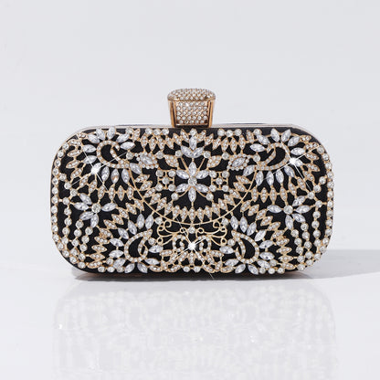 Bridal evening purse with premium rhinestone decoration