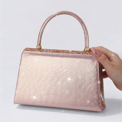Champagne glitter evening clutch purse