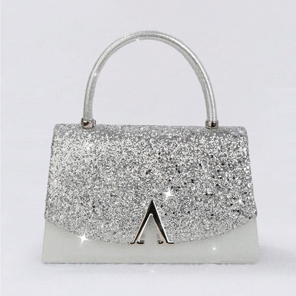 Sparkly evening purse with detachable chain strap