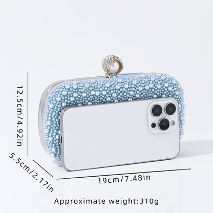 Blue pearl evening bag for weddings