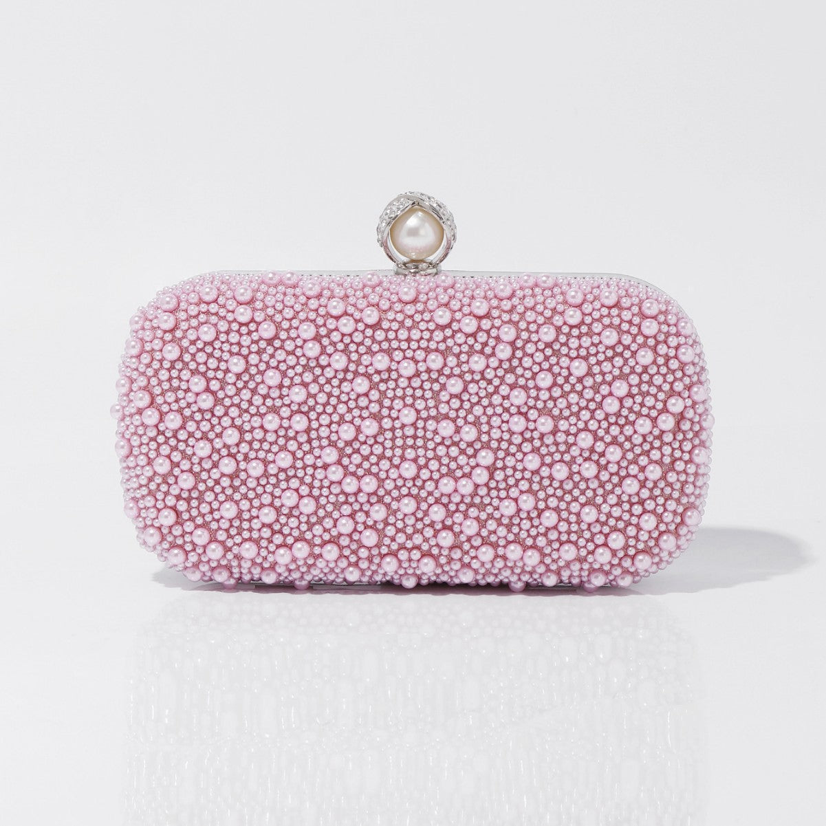 Pearl bag with secure crystal clasp