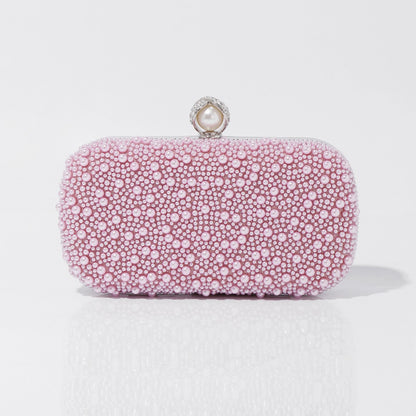 Pearl bag with secure crystal clasp