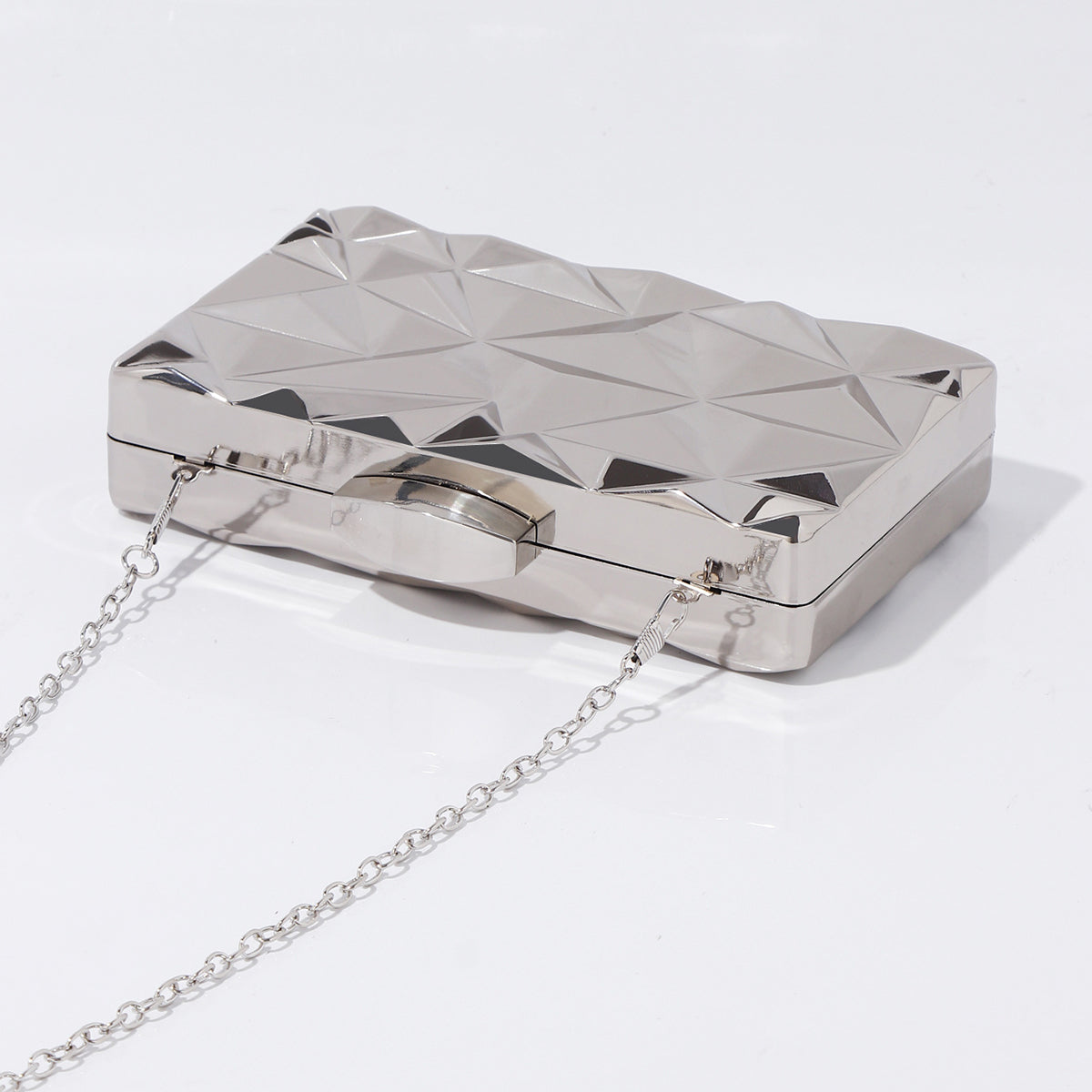 Designer inspired geometric clutch bag